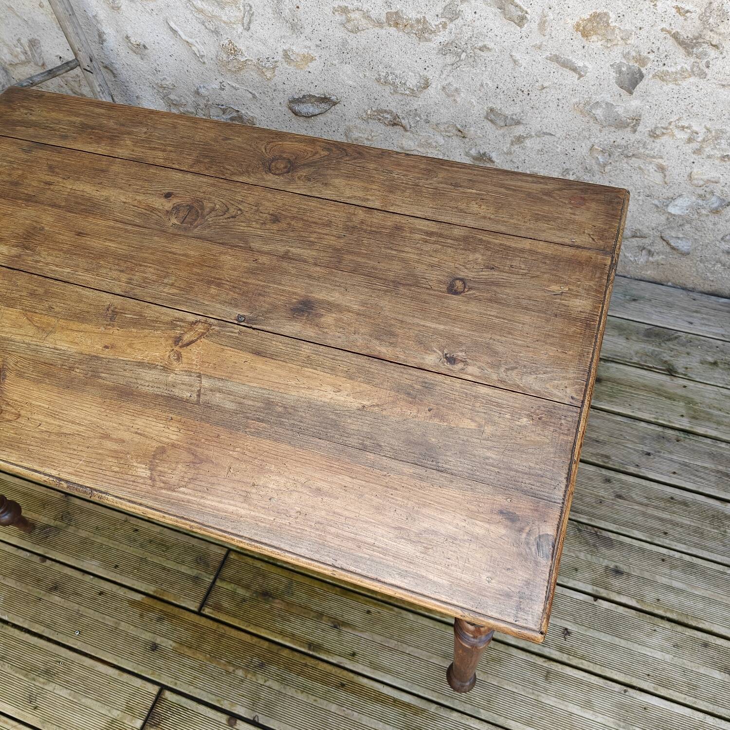 Solid oak farmhouse table