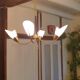 Four-light opaline chandelier