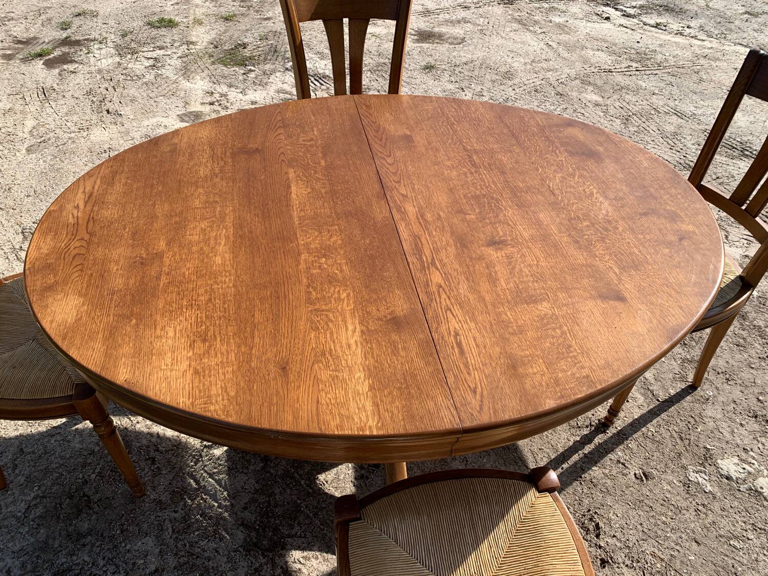 Table et chaises de salle a manger louis philippe
