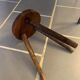 Tabouret de ferme bois tripode vintage