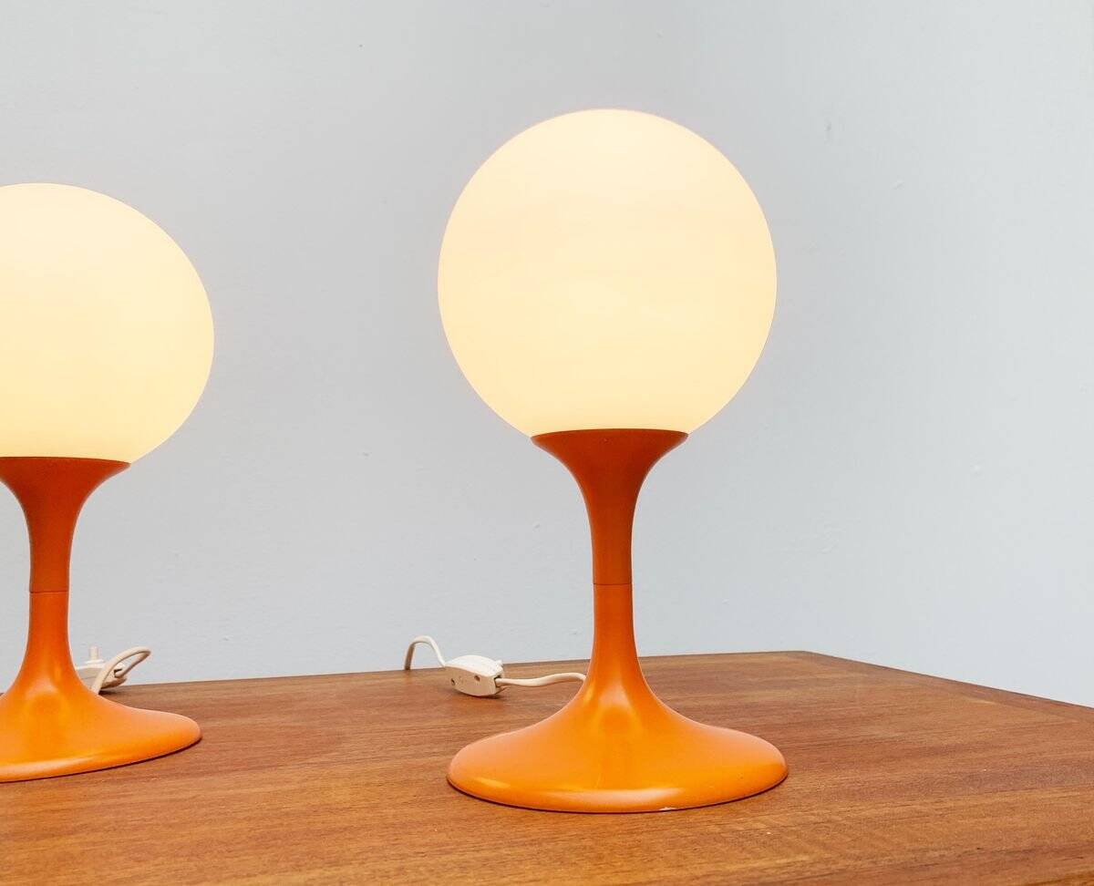 Mid-century Swiss table lamps by E.R. Nele for Temde, set of 2