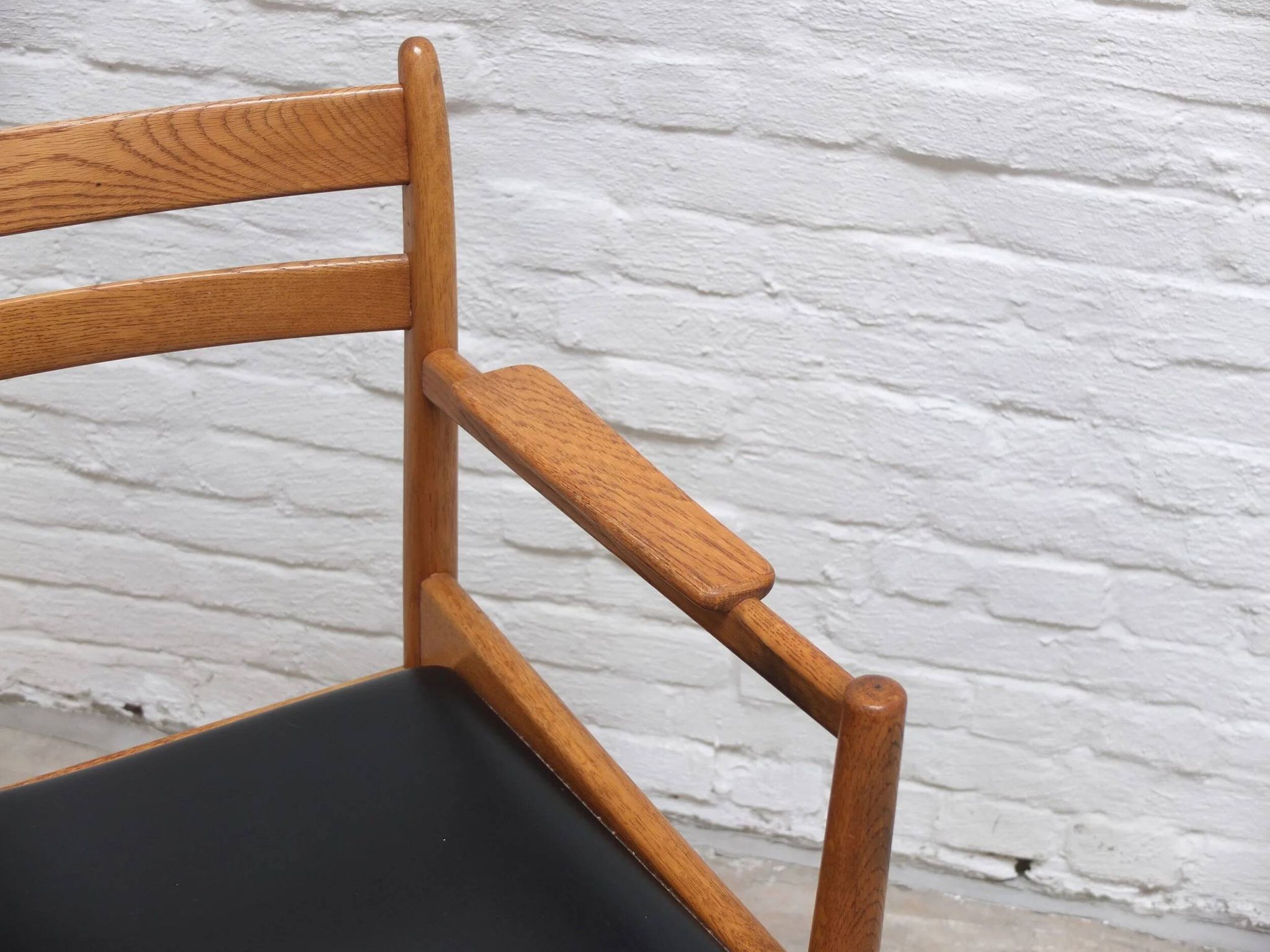 Rare armchair in oak by Jos De Mey for Van Den Berghe-Pauvers, 1960s