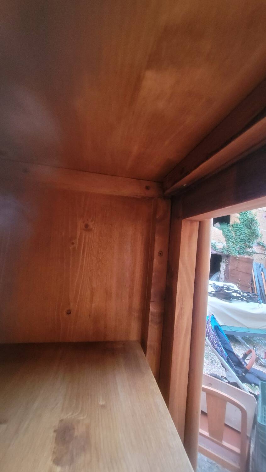 Mountain-style fir cabinet