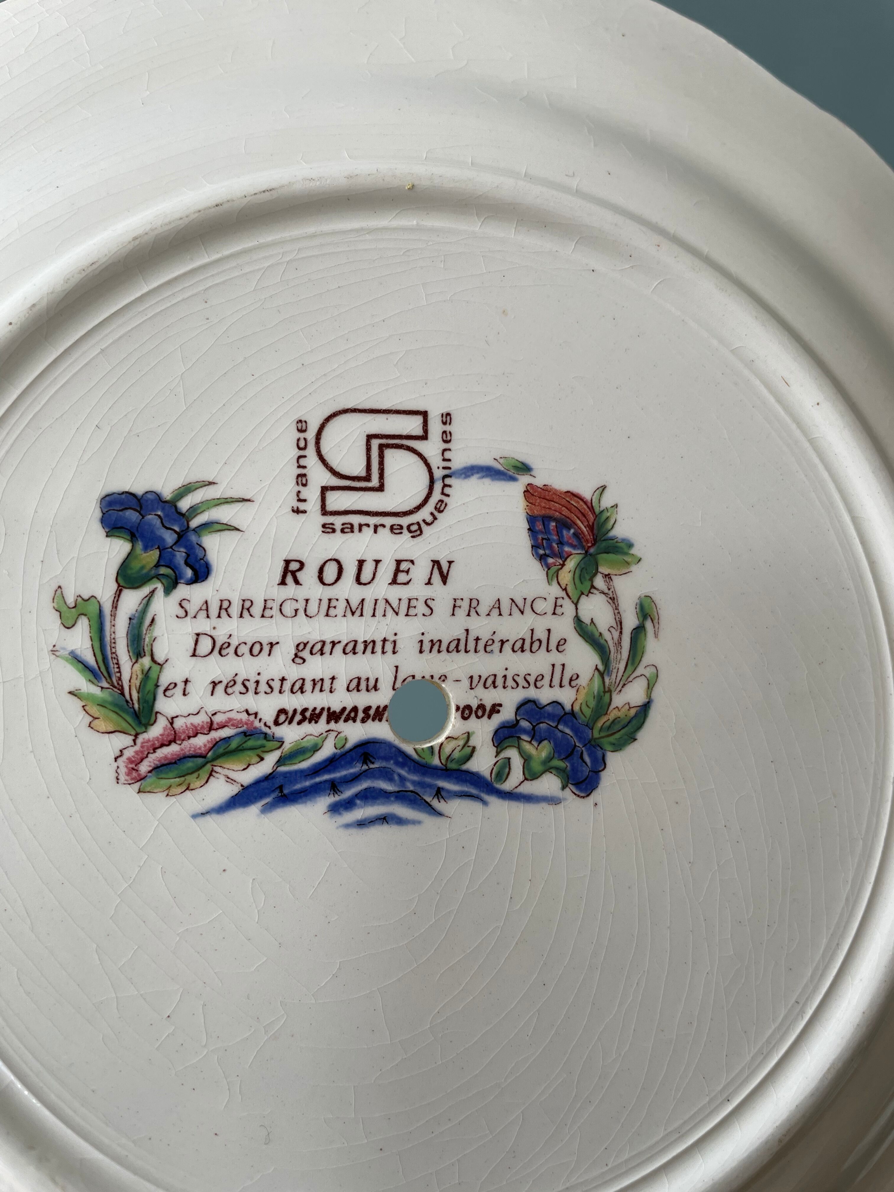 Assiette décorative Rouen Sarreguemines France