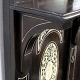 Ceremonial showcase in blackened pearwood, Napoleon III period - 1850