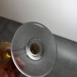 6 amber crystal wine glasses