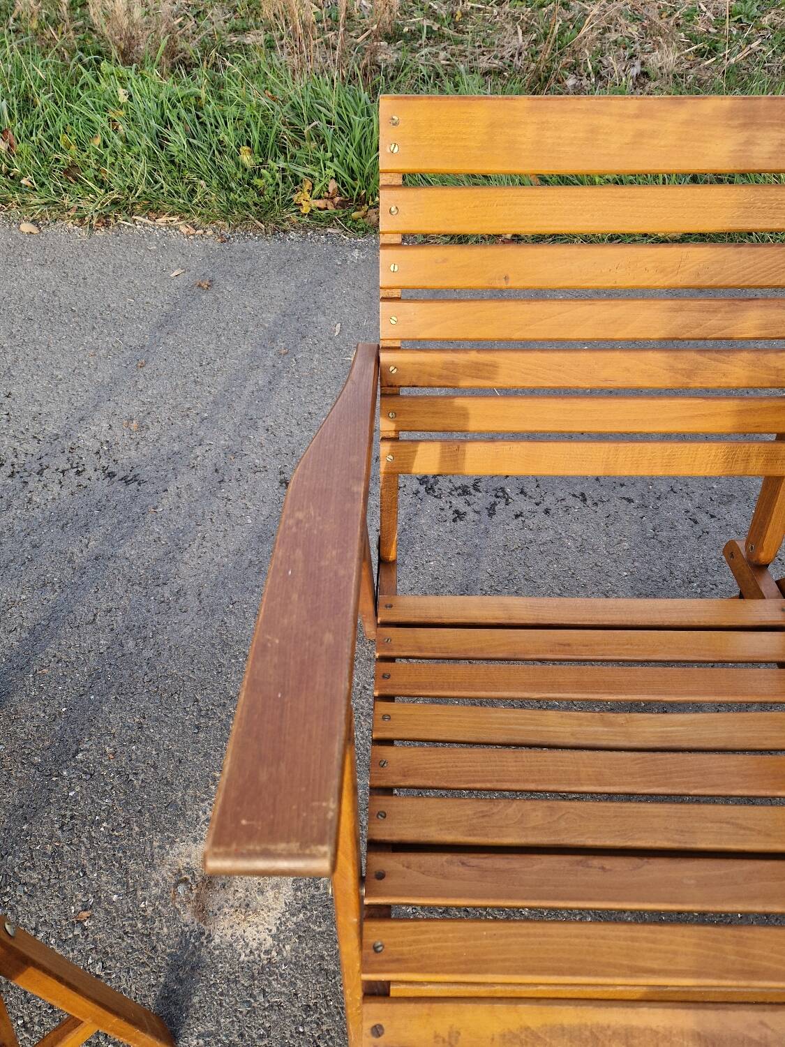 Set of 4 vintage folding armchairs