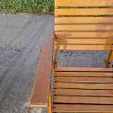 Set of 4 vintage folding armchairs