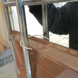 Vintage chrome Textable style folding trolley