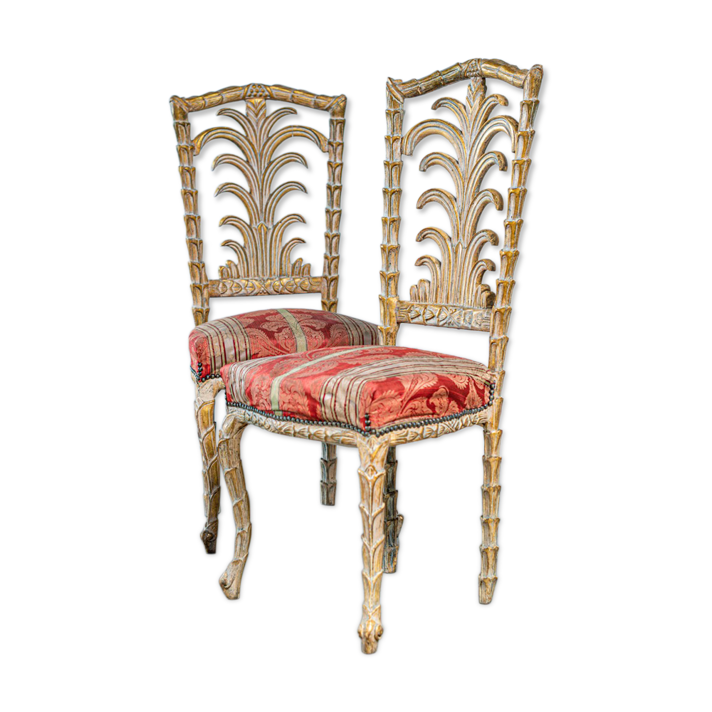 Duo de chaises palmier Rococo