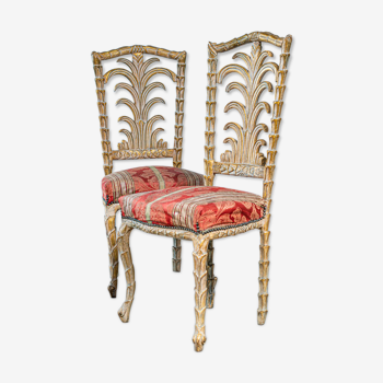 Duo de chaises palmier Rococo