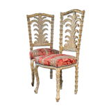 Rococo palm chair duo