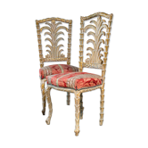 Rococo palm chair duo
