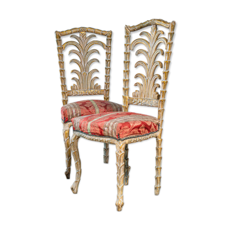 Duo de chaises palmier Rococo