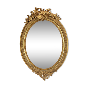 Miroir glace ovale époque Napoleon
