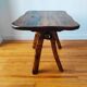 Brutalist popular art coffee table, solid wood, 1950.