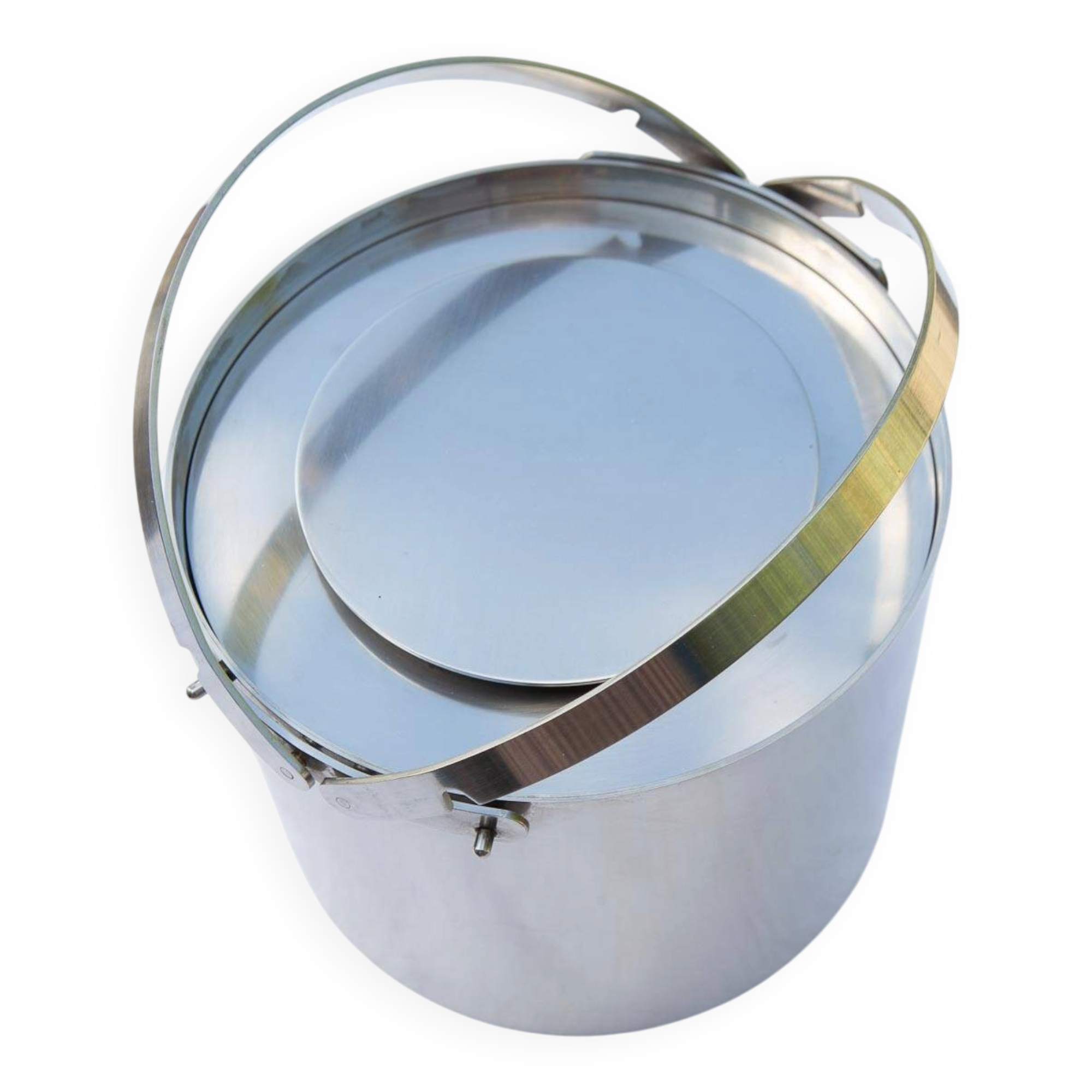 Stainless steel ice bucket Cylinda Arne Jacobsen Stelton 2.5 litres