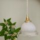 Vintage lampshade pendant lamp in white glass and transaparent