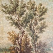 Landscape with tall trees - Oil - Barbizon