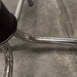 Parrot coat rack 16 hooks industrial in chromed metal and base + black balls 1960