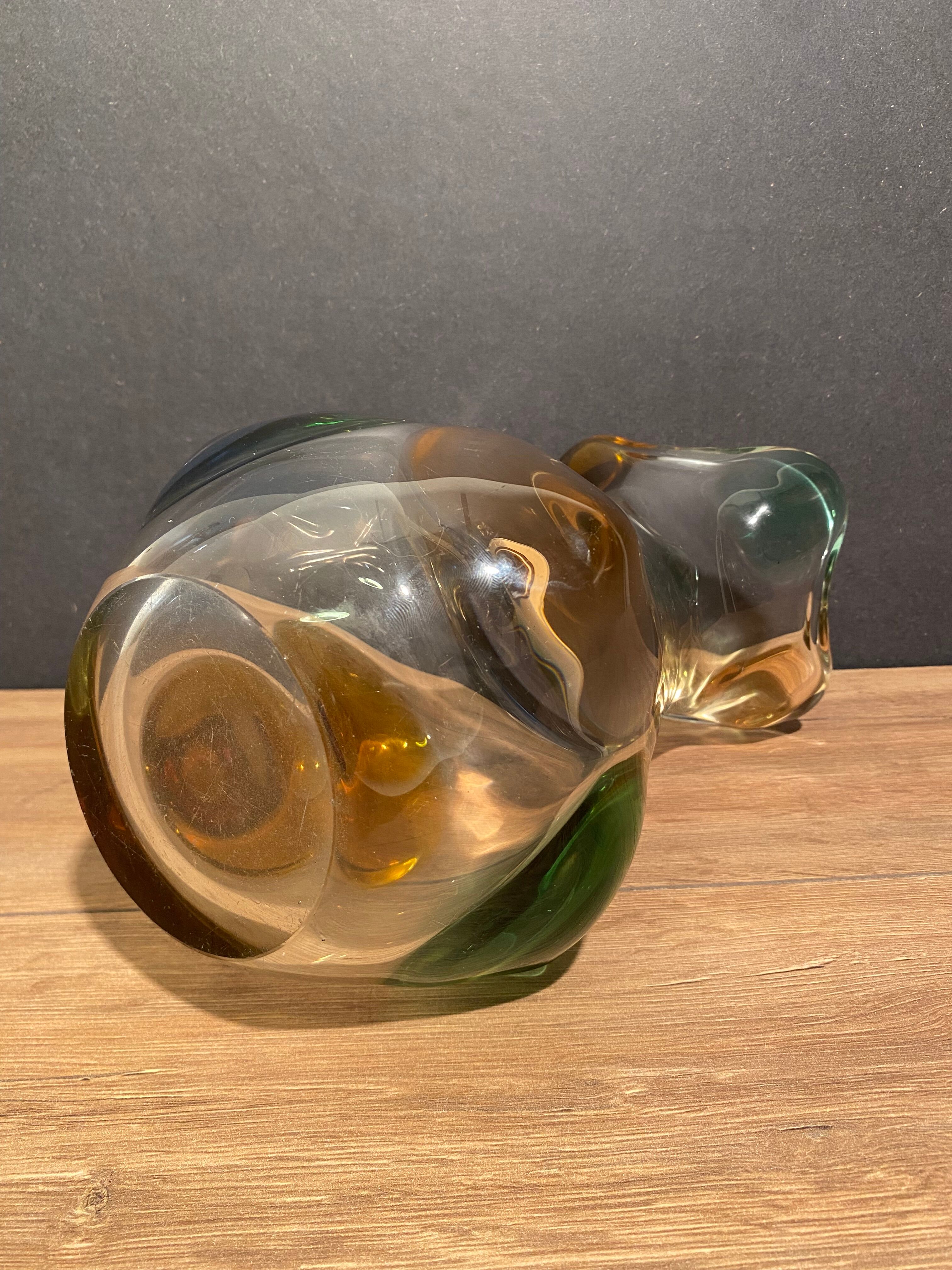 Harlequin vase in crystal murano venice.