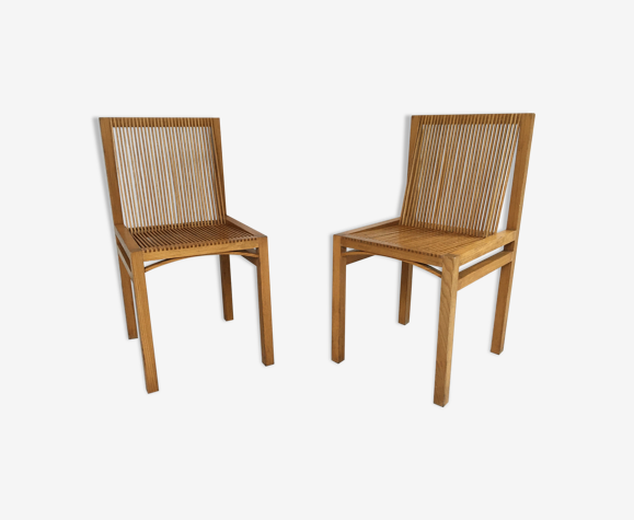 Paire de chaises modernistes Ruud Jan Kokke années 80