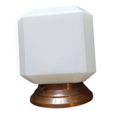 plafonnier ou lampe a poser opaline cube