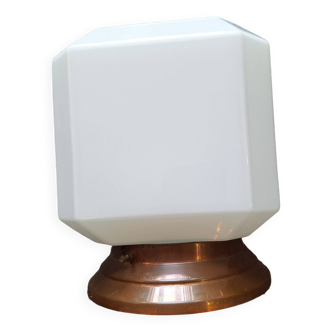 opaline cube ceiling light or table lamp
