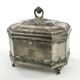 Rococo sugar bowl, silver-plated brass, Norblin, Poland, early 20th century