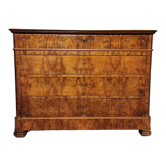 Louis Philippe chest of drawers in walnut bramble XIXth