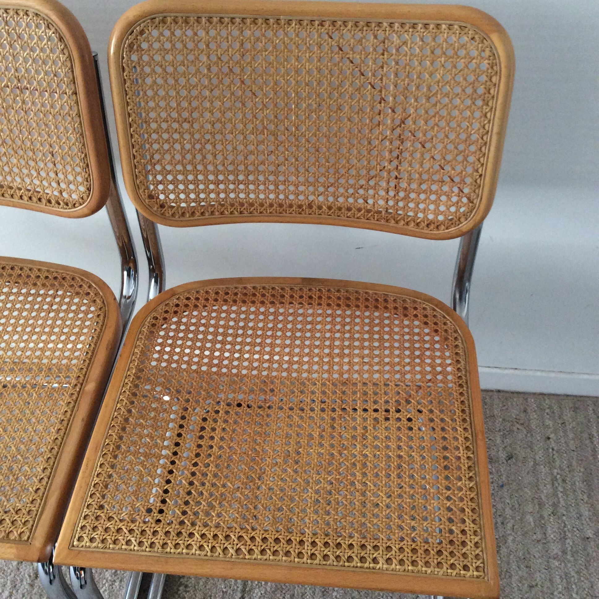 Paire de chaises Marcel Breuer Cesca B32