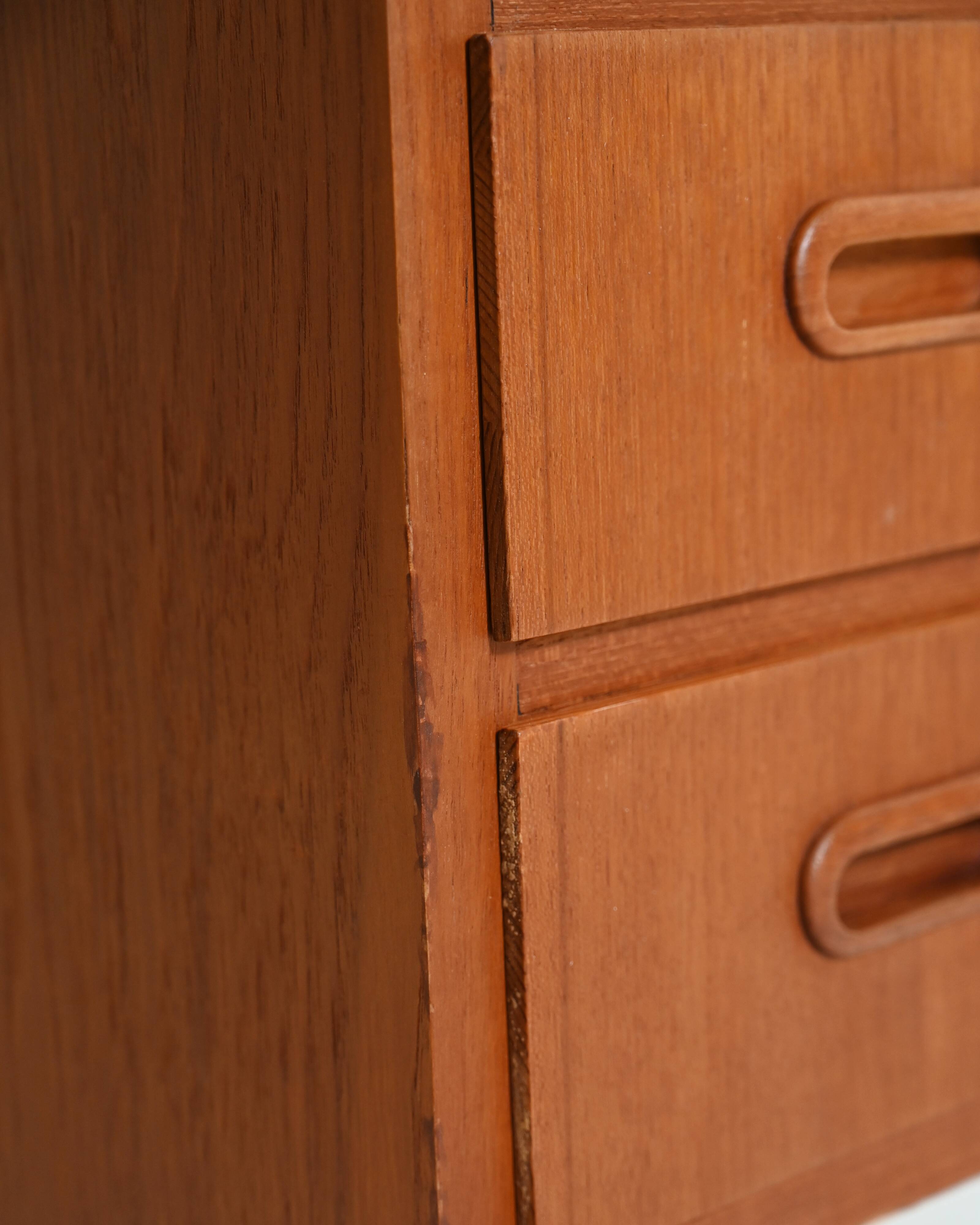 Scandinavian teak desk, 1960s