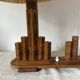 Lampe art déco en bois avec porte photo