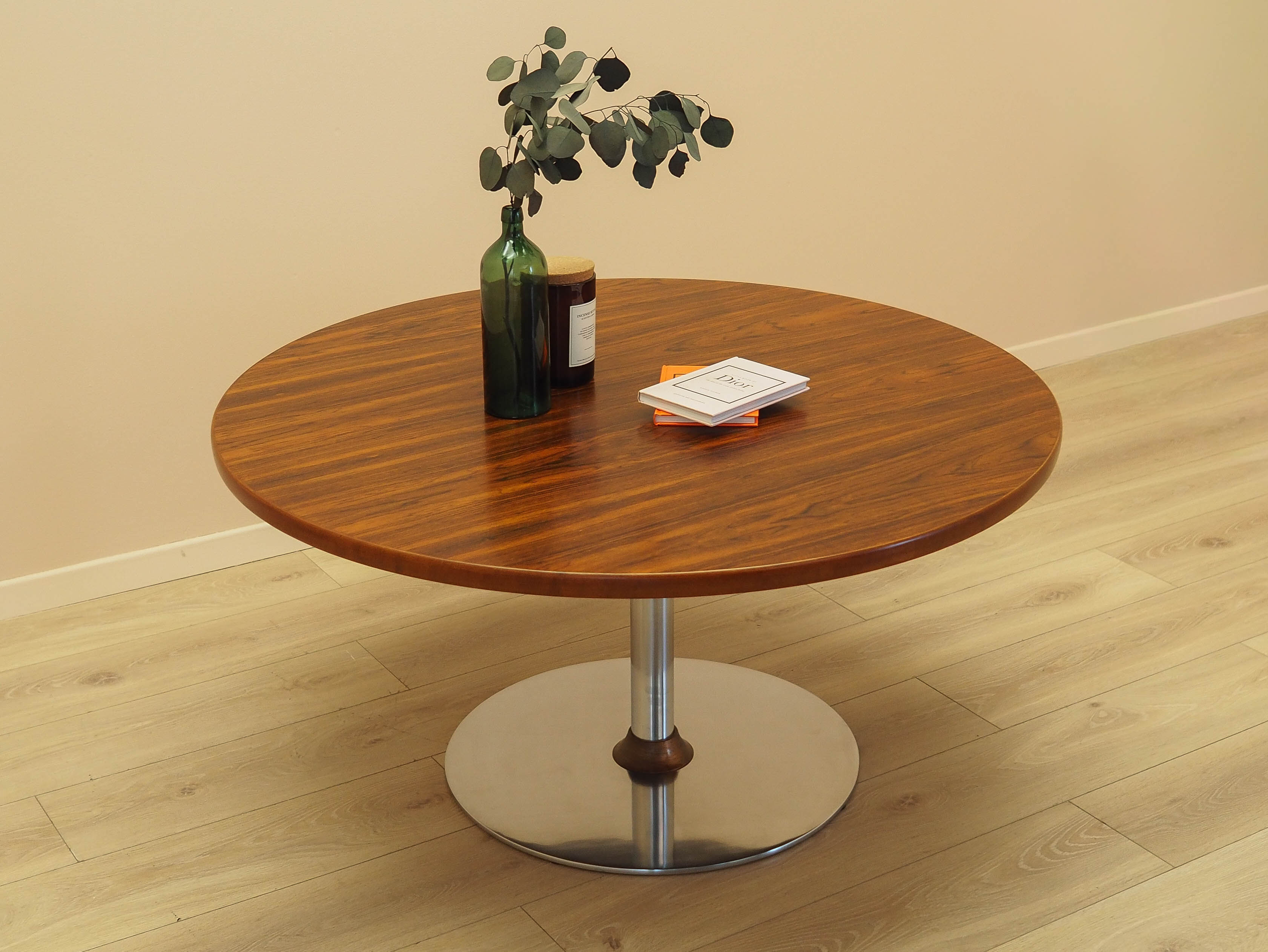 Round rosewood coffee table, Danish design, 1970s, made in Denmark