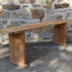 Old wooden bench patina