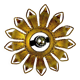 Spanish sunburst ceiling light fixture or sconce in gilt iron, circa 1960
