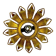 Spanish sunburst ceiling light fixture or sconce in gilt iron, circa 1960