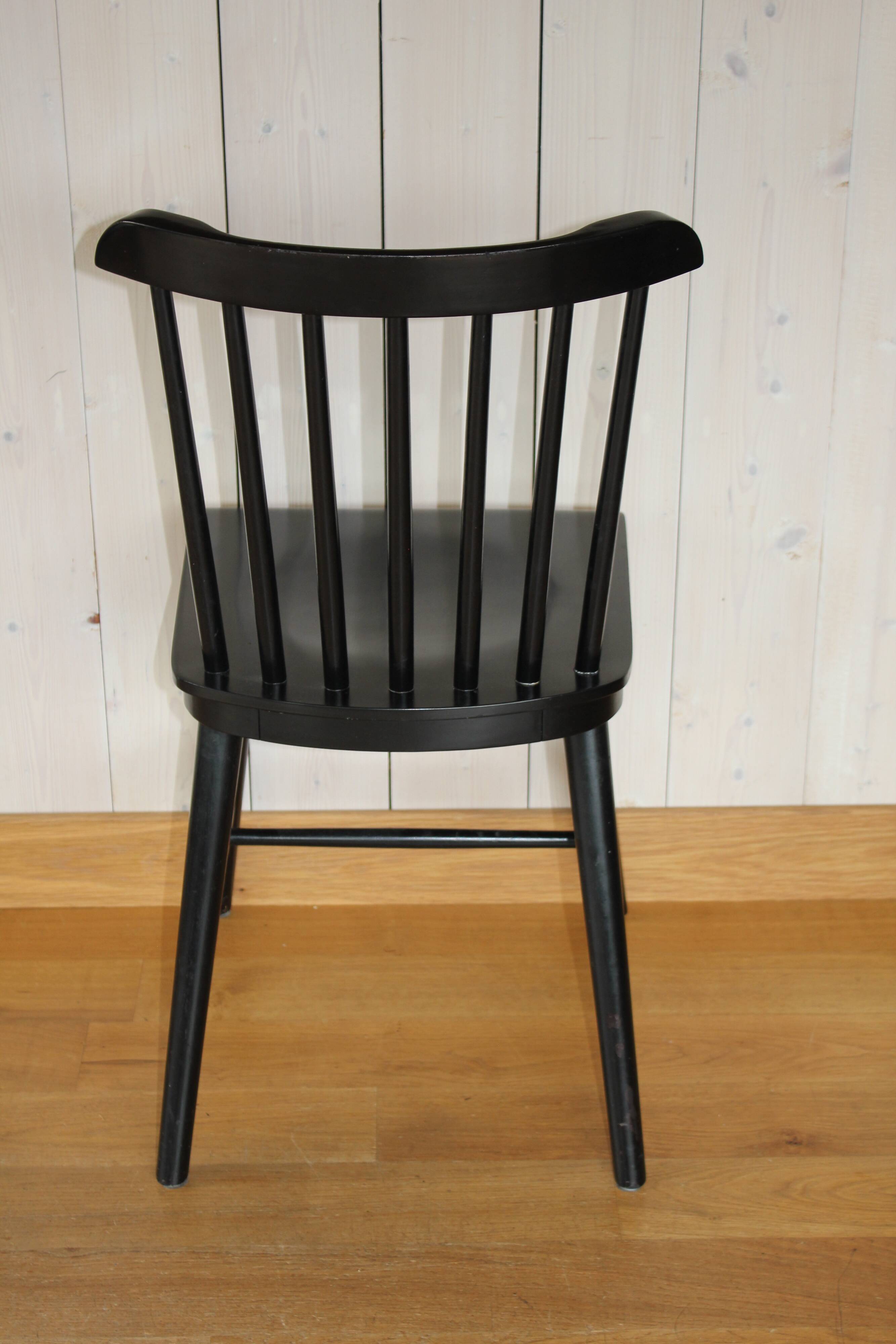 Black wooden bistro chairs