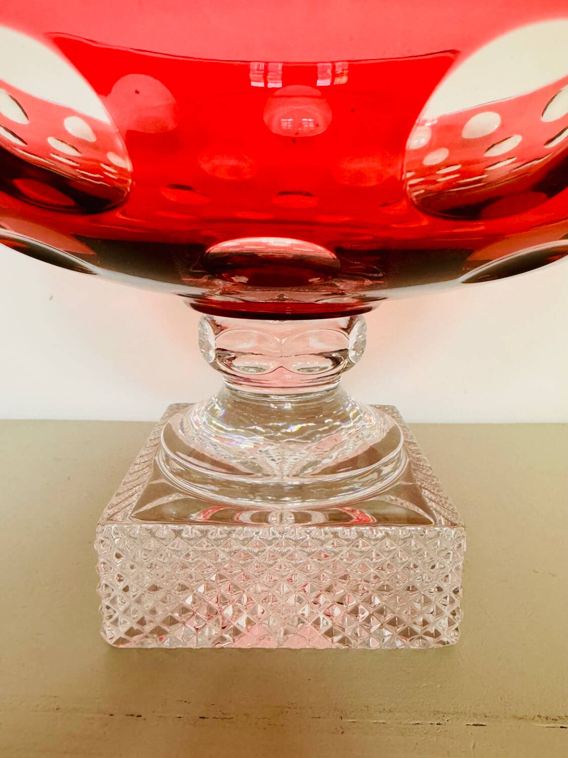 Large crystal bowl on a pedestal from Paris
