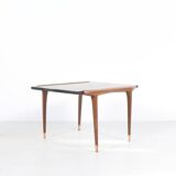 1960s TEAK AND SLATE COFFEE/SIDE TABLE