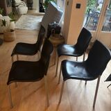 4 Philippe Starck Cheap Chic Leather chairs