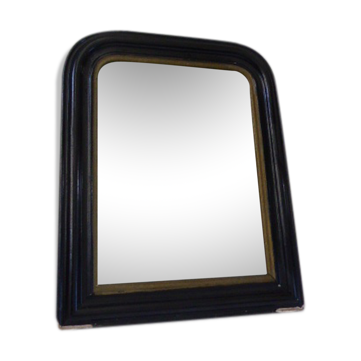 Napoleon III style mirror, wood and plaster wood back 31 x 41 cm.