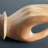 Wooden hand sculpture