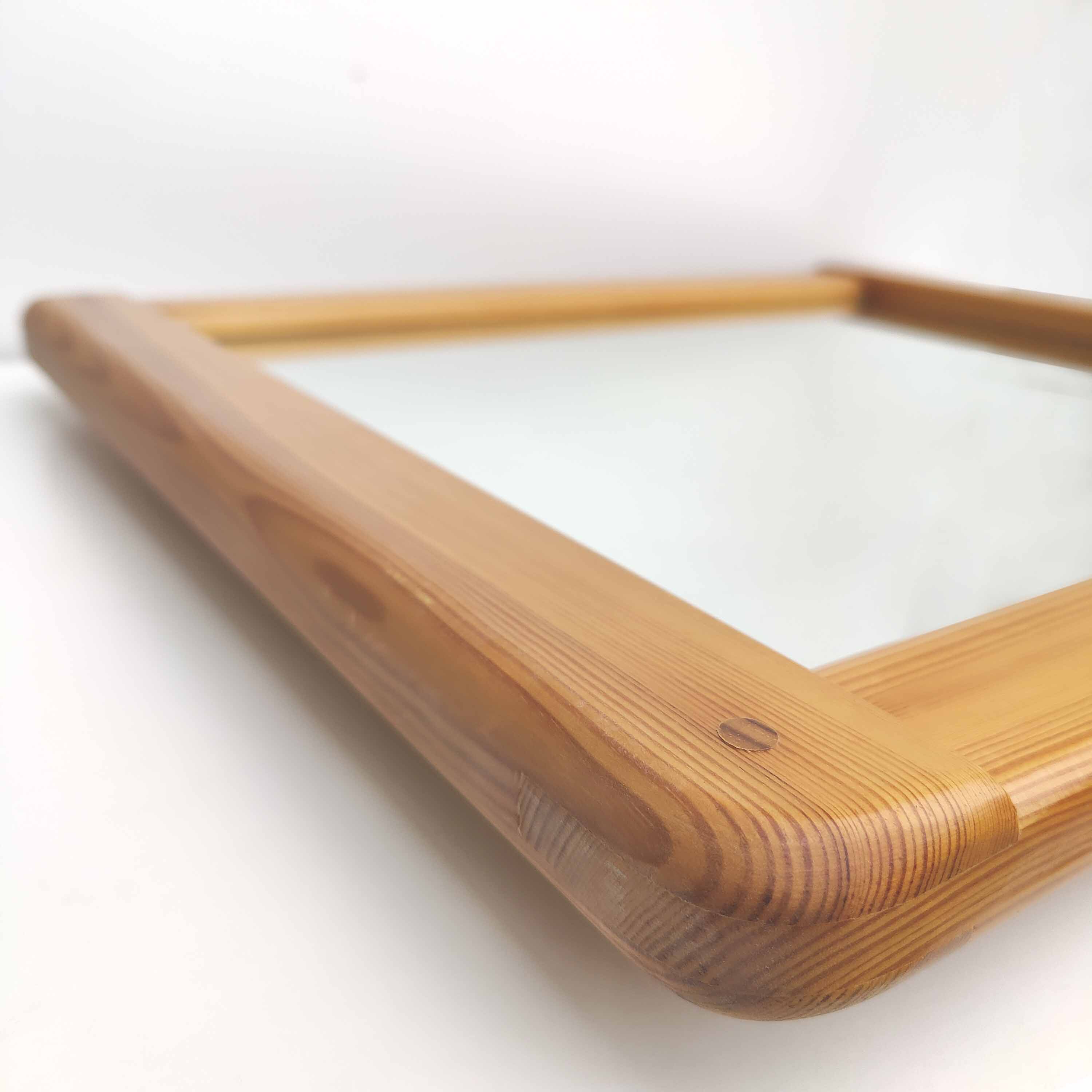 Vintage light wood mirror