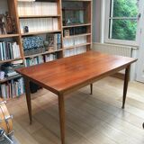 Teak dining table with compass feet, 4-6 people