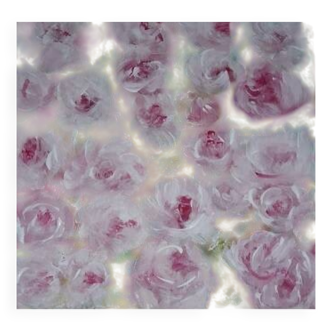 Signed rose painting with its certificate