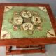 19th-century painted wooden changing table