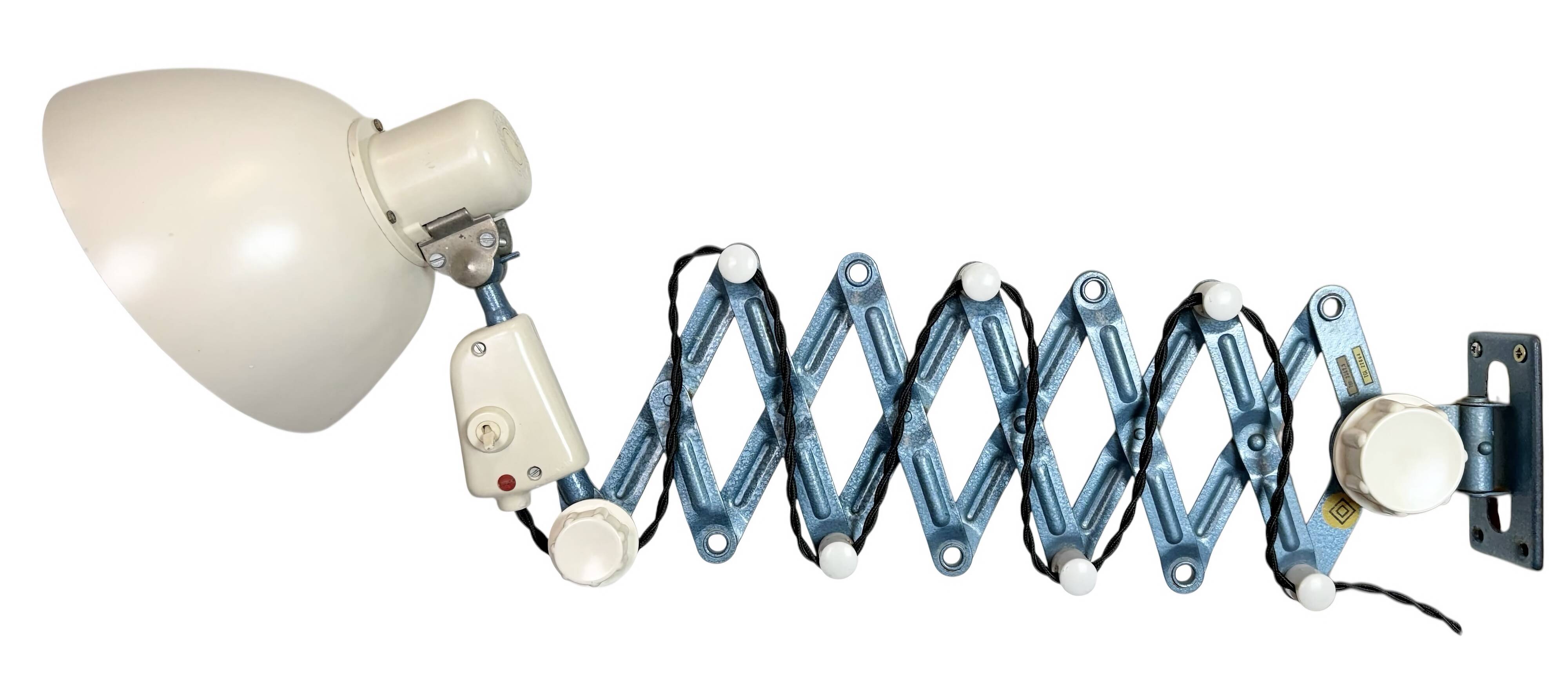 Industrial East German Scissor Lamp from Reif Dresden, 1950s
