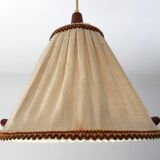 Suspension scandinave en tissu et teck vintage années 60