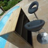 Industrial low metal furniture goes everywhere with wood top